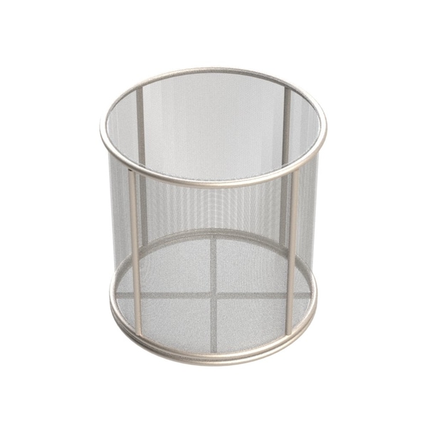 Anysizebasket Round Wire Mesh Basket: 6Dia. x 6H, 304 SS, 3/16 Rod Frame, No Handles, Mesh: 30 x .012 TMT-060RND060-N30S - main